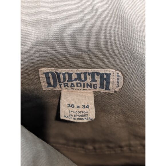 Duluth Trading Co Flex Fire Hose Relaxed Fit Pants Khaki Men's Size 36x34 - Picture 12 of 12